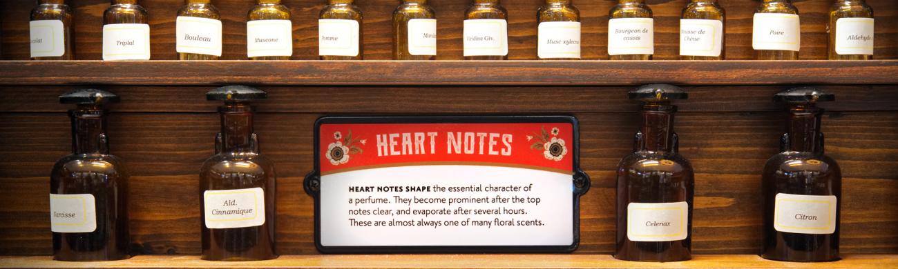 Heart note bottles